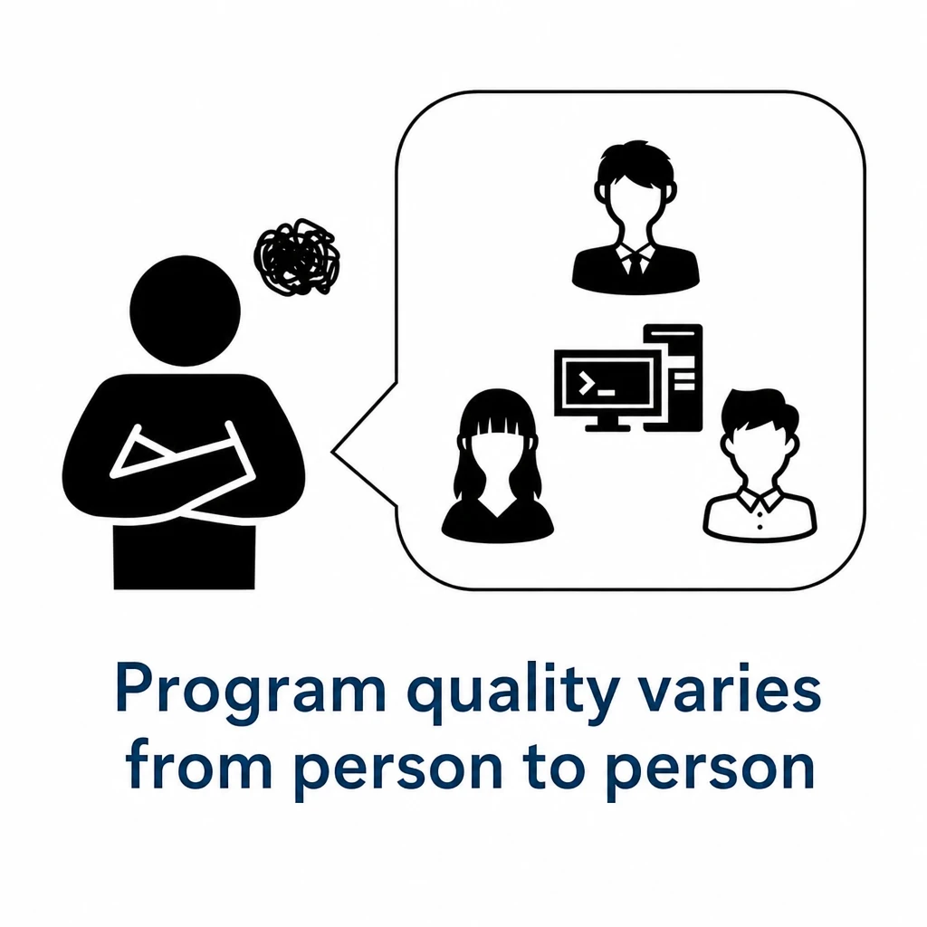 Program quality varies from person to person