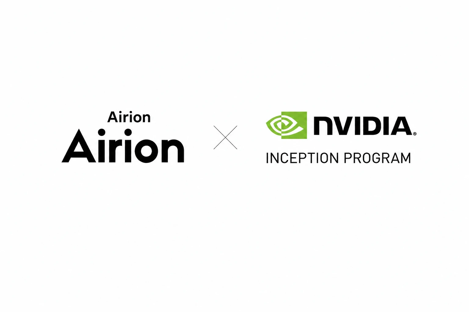 Airion logo alongside the NVIDIA Inception Program logo