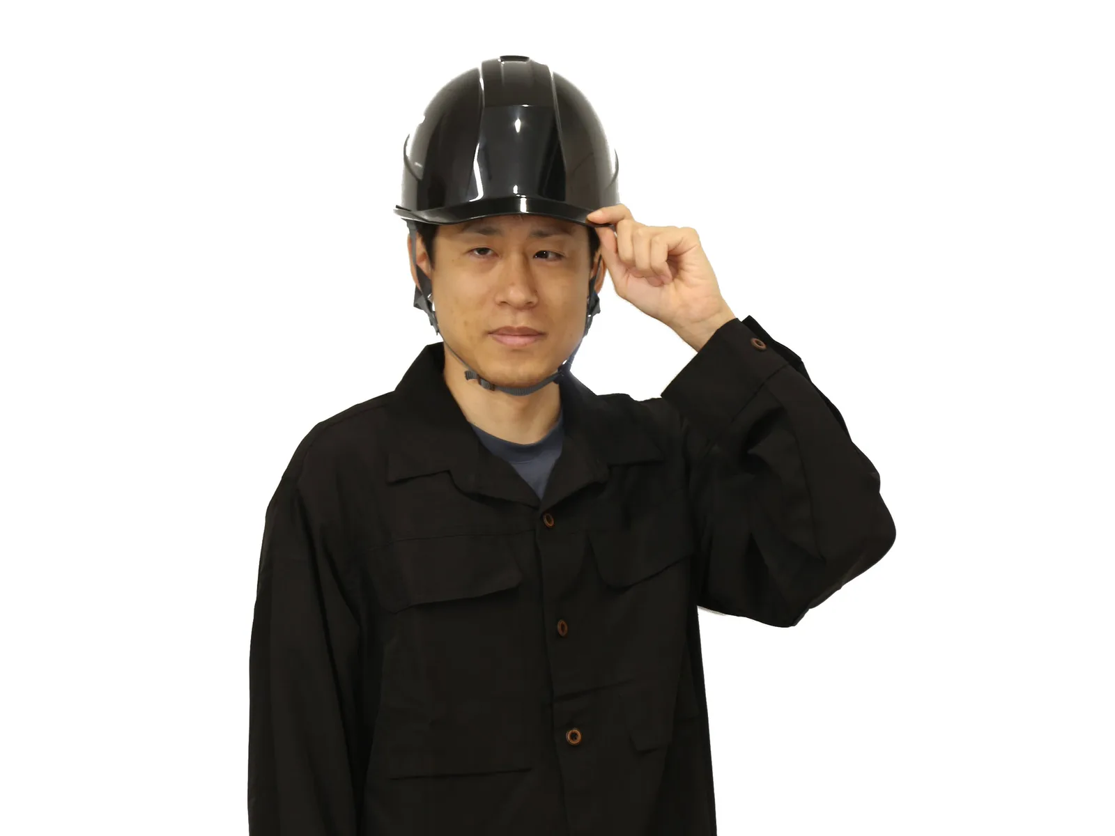 作業着を着た松田慎太郎